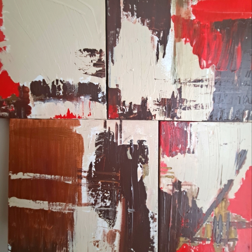 Acrylic Painting 4 Canvases